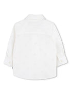 Camicia per bambino Boss Kidswear bianco con colletto classico e mini targhetta con logo J52097 10P BOSS KIDS 