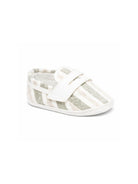 Scarpe primi passi per neonato Colorichiari bianco e verde a righe MN958467 4878 35 COLORICHIARI KIDS 