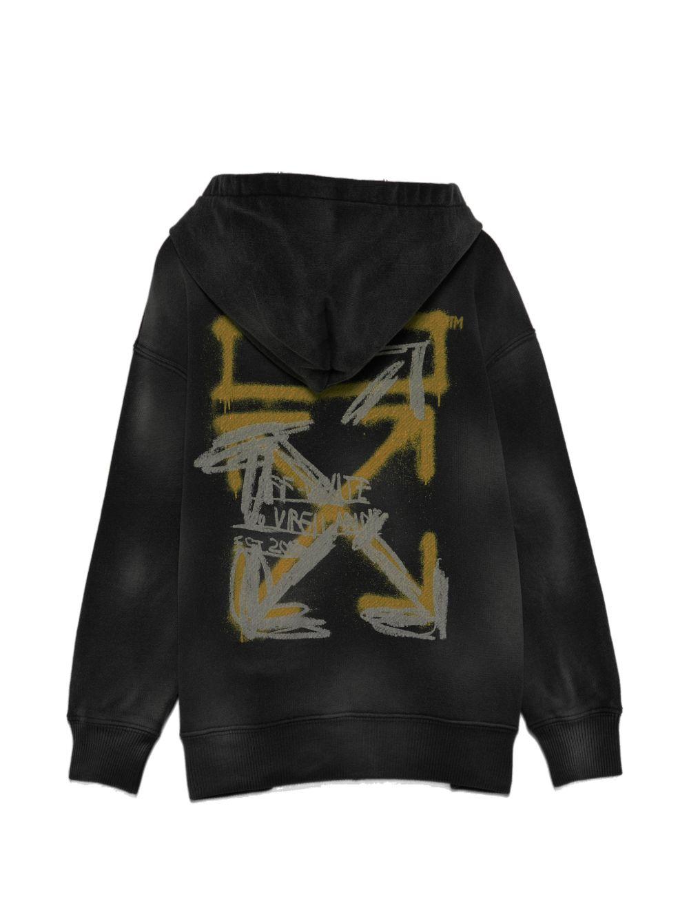 Felpa con zip per bambino Off-White Kids grigia 44BBE001S26F004 010 OFF WHITE KIDS 