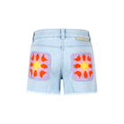 Shorts per bambina Stella McCartney Kids denim con decorazioni in crochet floreali sul retro TY6A39 Z0153 600 STELLA McCARTNEY KIDS 