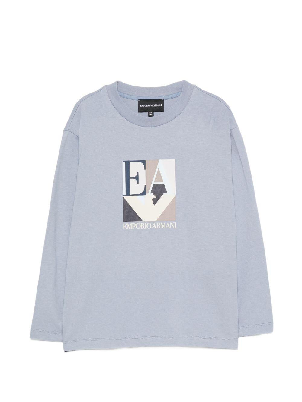 Set di tre t-shirt per bambino Emporio Armani Kids multicolore con logo sul davanti EB001922 AF16162 M9136 EMPORIO ARMANI KIDS 