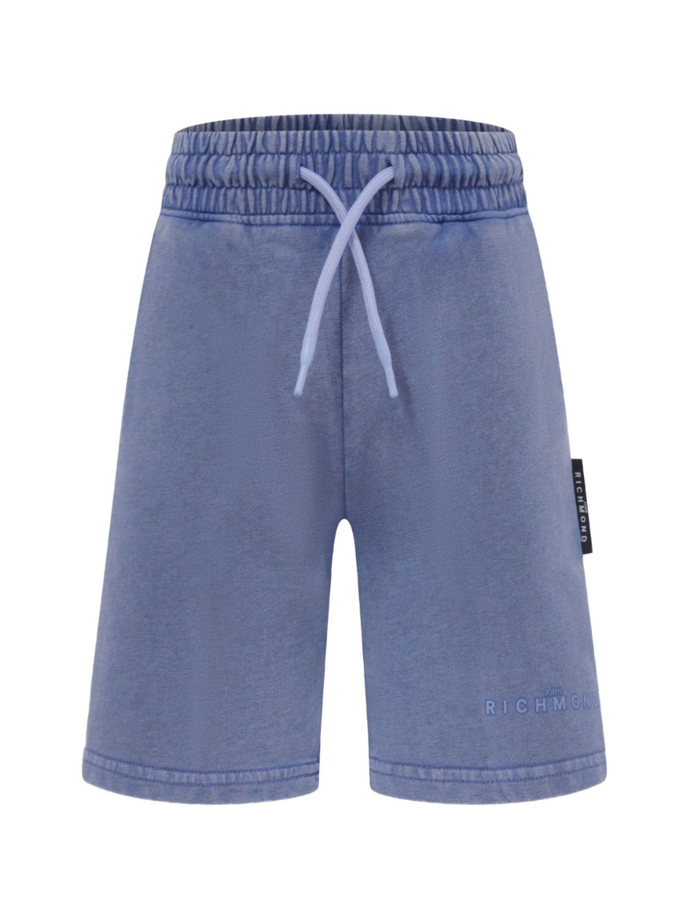 Shorts per bambino John Richmond Junior blu con targhetta con logo e stampa RBP25114BE BLUE MELANGE JOHN RICHMOND JUNIOR 