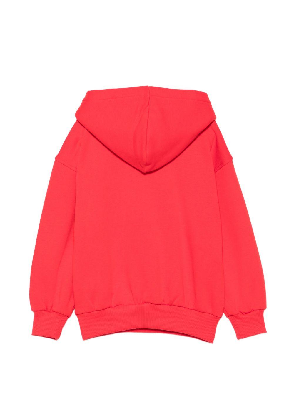 Felpa per bambini Moschino Kids rossa con stampa grafica HUF09ZLCA83 50109 MOSCHINO KIDS 