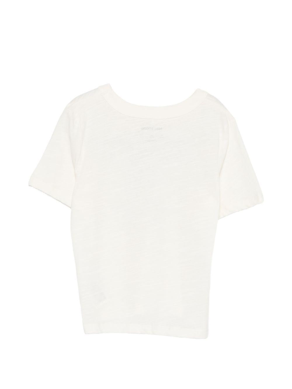 T-shirt per bambino Mini Rodini bianca con scritta "Alien city FC" sul davanti 26220117 OFF WHITE MINI RODINI KIDS 
