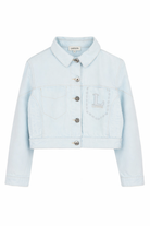 Giubbino per bambina Lanvin Enfant denim con colletto a punta N30354 Z27 LANVIN KIDS 
