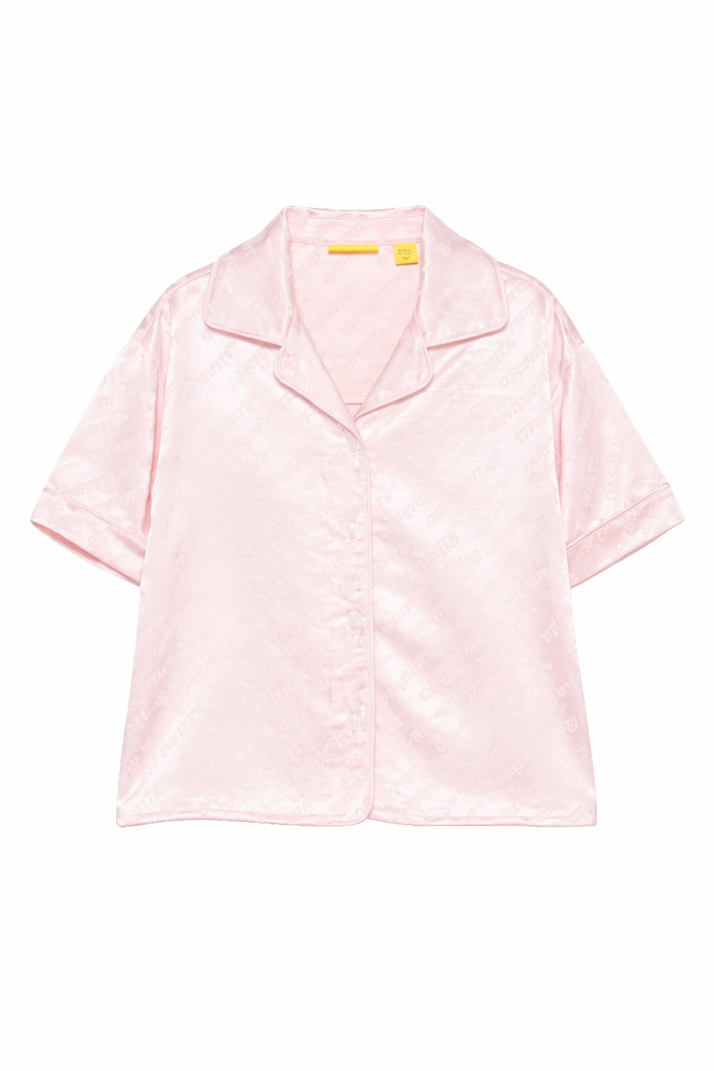 Camicia per bambina Off-White Kids rosa a maniche corte con fantasia 44GGG002S26F001 683 OFF WHITE KIDS 