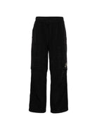 Pantaloni per bambino C.P. Company Kids neri con vita elasticizzata CUP018L3C00 60100 C.P.COMPANY KIDS 