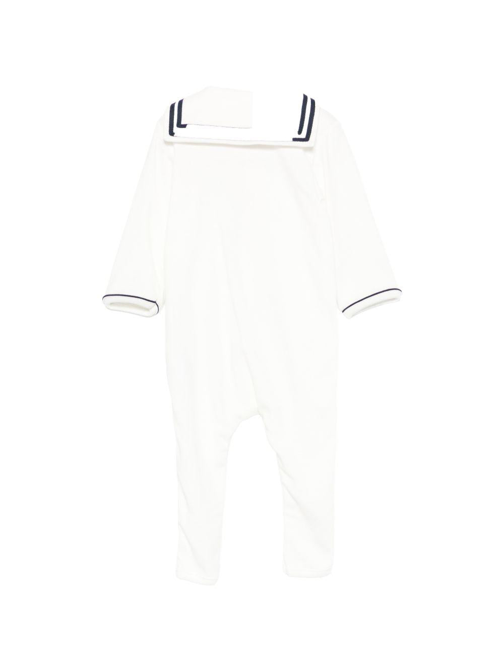 Tutina per neonato Petit Bateau bianca con dettaglio a cuore A0F79 01 PETIT BATEAU KIDS 