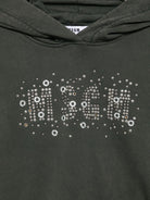 Felpa per bambina MSGM Kids grigia con decorazioni in cristallo F5MSJGHS161 103 MSGM KIDS 