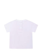 T-shirt per neonato Balmain Kids bianca con logo sul davanti BY8501 Z3672 100BL BALMAIN KIDS 
