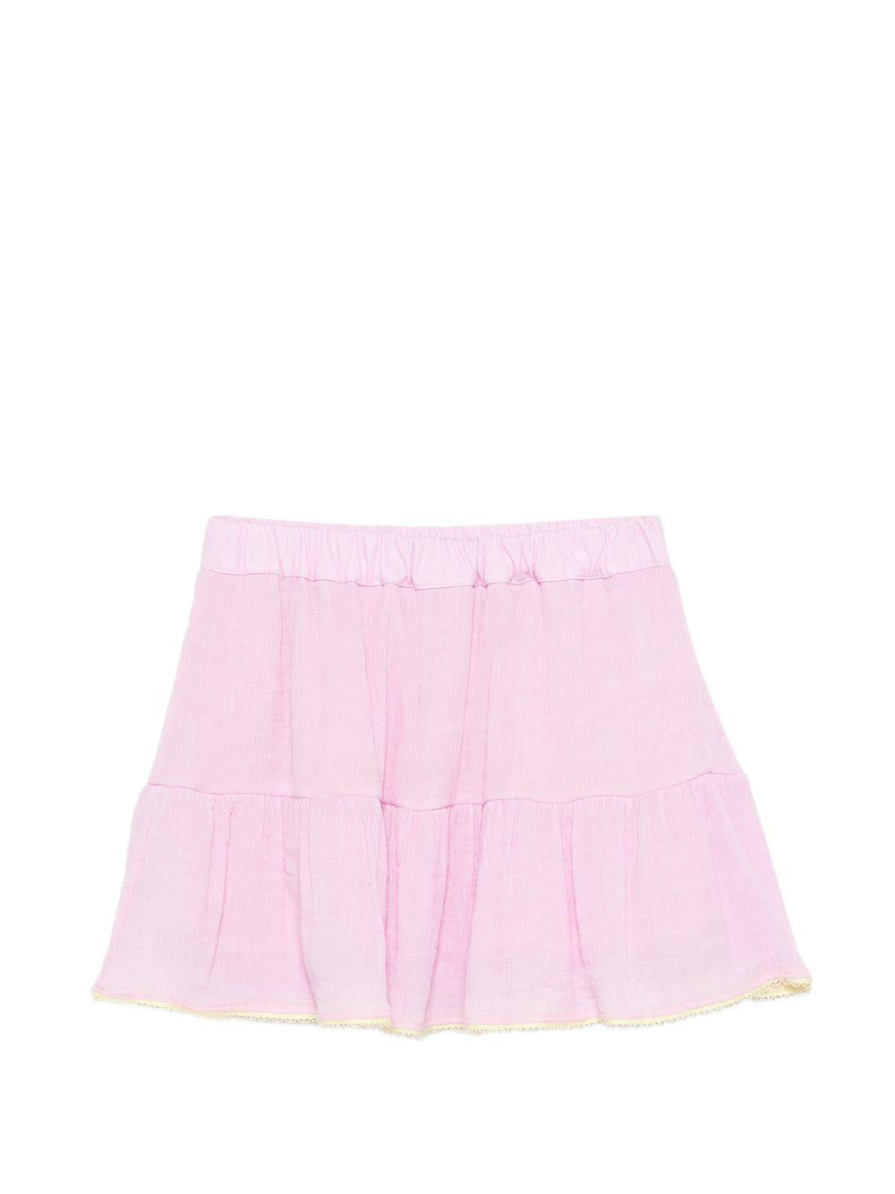 Gonna per bambina MSGM Kids rosa con design a balze S6MSJGSK210 MS076 MSGM KIDS 