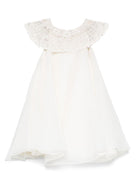 Abito per neonata MAISON AVA bianco con colletto a contrasto MA-SS25-GL02 IVORY MAISON AVA 