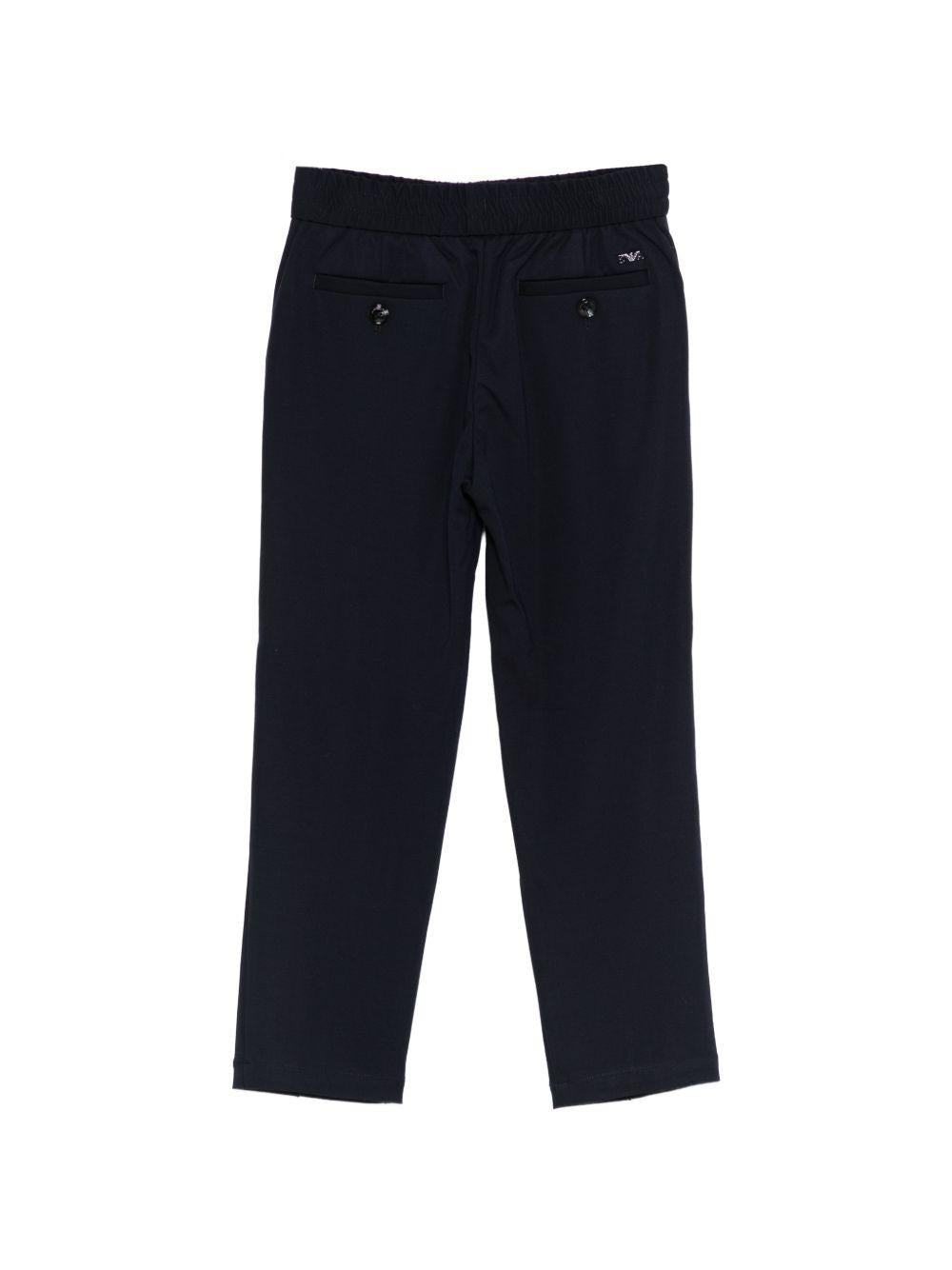 Pantaloni per bambino Emporio Armani Kids blu scuro a gamba dritta EB001564 AF22865 UB118 EMPORIO ARMANI KIDS 