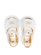 Sandali per neonata Elisabetta Franchi La Mia Bambina bianchi con logo sul davanti F0A2E0467173 1139 ElISABETTA FRANCHI KIDS 
