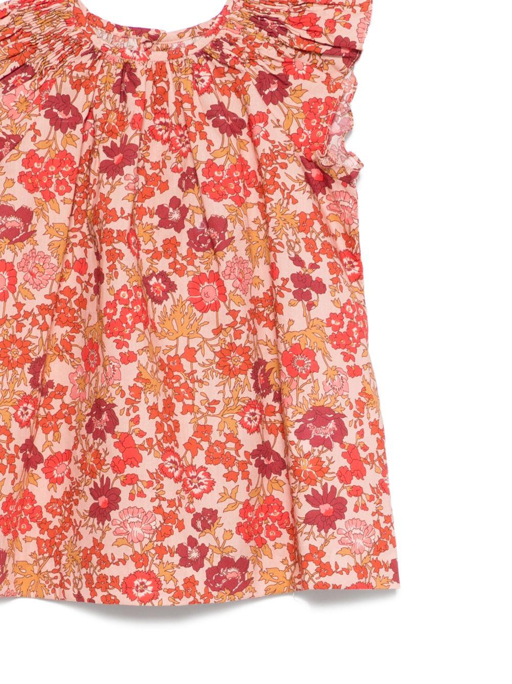 Abito Carmella per neonata Bonpoint rosa con stampa fiori all-over S06XDRW00014 520 BONPOINT KIDS 