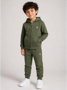 Pantaloni sportivi per bambino Polo Ralph Lauren Kids verde con logo ricamato 322A95764 002 Ralph Lauren kids 