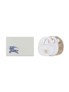 Set bavaglini per neonati Burberry Kids multicolore in cotone Check (3 pezzi) 8126049 A1464 BURBERRY KIDS 