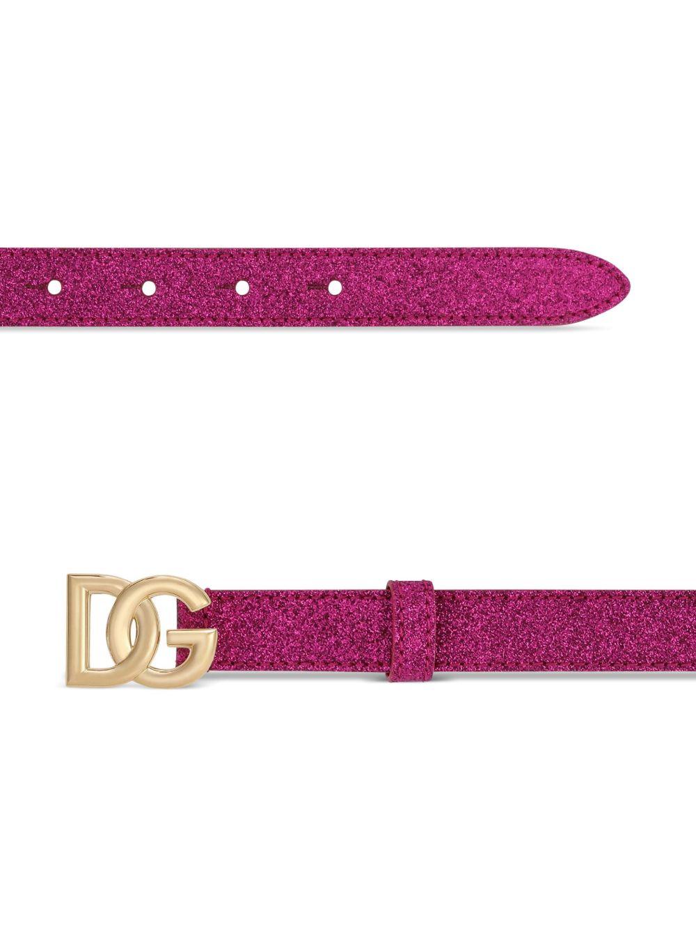 Cintura per bambina Dolce & Gabbana Kids fucsia con fibbia con logo EE0062 AF220 80422 DOLCE & GABBANA KIDS 