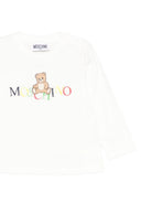 T-shirt per neonati Moschino Kids bianco con motivo Teddy MWO00RLAA10 10063 MOSCHINO KIDS 