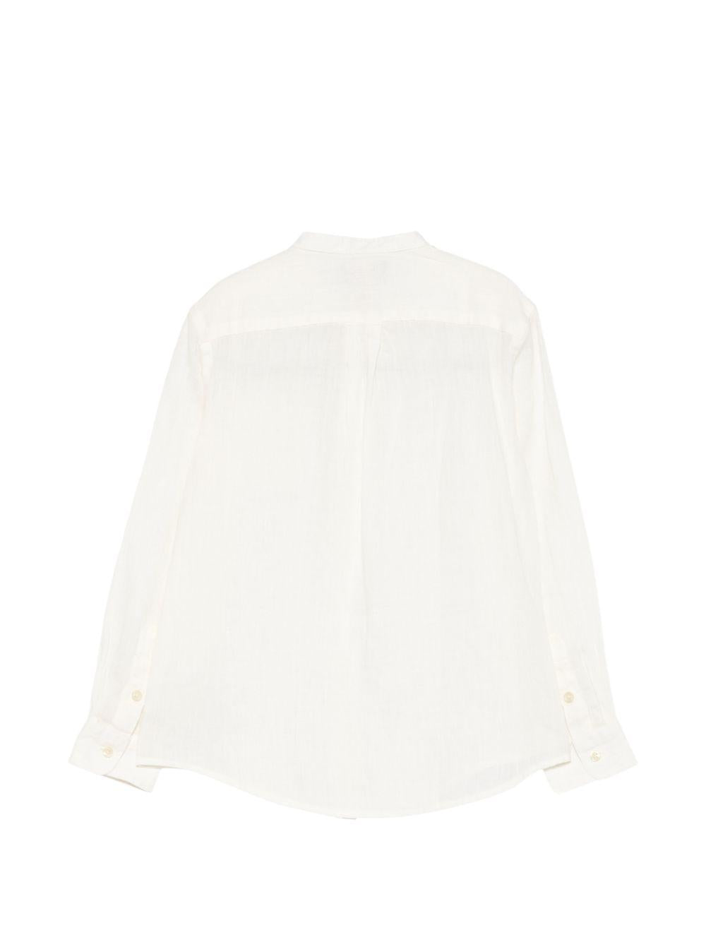 Camicia per bambino Polo Ralph Lauren Kids bianco con colletto alla coreana 322964592 501 Ralph Lauren kids 