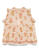 Blusa per bambina Zimmermann Kids beige con stampa floreale 1249TR S253 ZIMMERMANN KIDS 