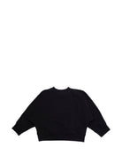 Felpa per bambina Moschino Kids nera con logo sul davanti HDF06PLDA25 60100 MOSCHINO KIDS 