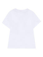T-shirt per neonato Boss Kids bianca con stampa logo sul davanti J52882 10P BOSS KIDS 