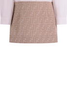 Abito per bambina Fendi Kids multicolore con gonna in tessuto jacquard JFB829 AQTK F1P2N FENDI KIDS 