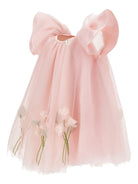 Abito per neonata Monnalisa rosa con dettaglio a fiori 73G904 7747 0091 MONNALISA KIDS 
