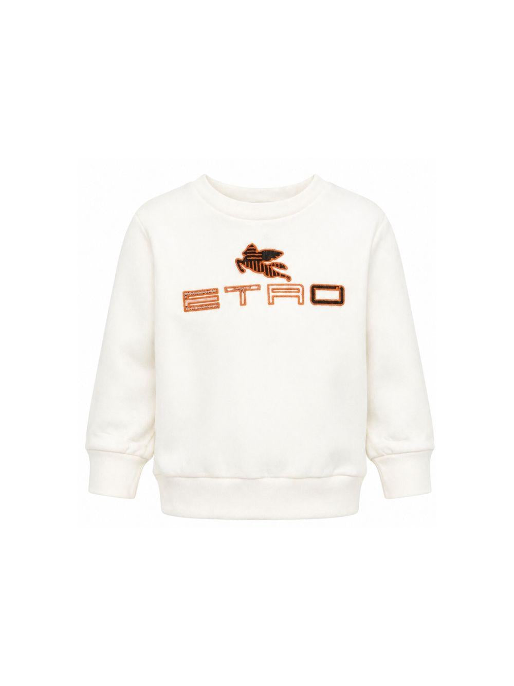 Felpa girocollo per bambino Etro Kids bianca con logo GY4P50 Z3183 102 ETRO KIDS 