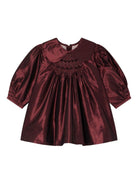Abito per neonata Bonpoint rosso con colletto alla Peter Pan W05XDRW00008 052B BONPOINT 