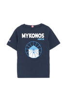 T-shirt per bambino MC2 Saint Barth Kids blu navy a girocollo PRL0001 02308L MC2 ST. BARTH KIDS 