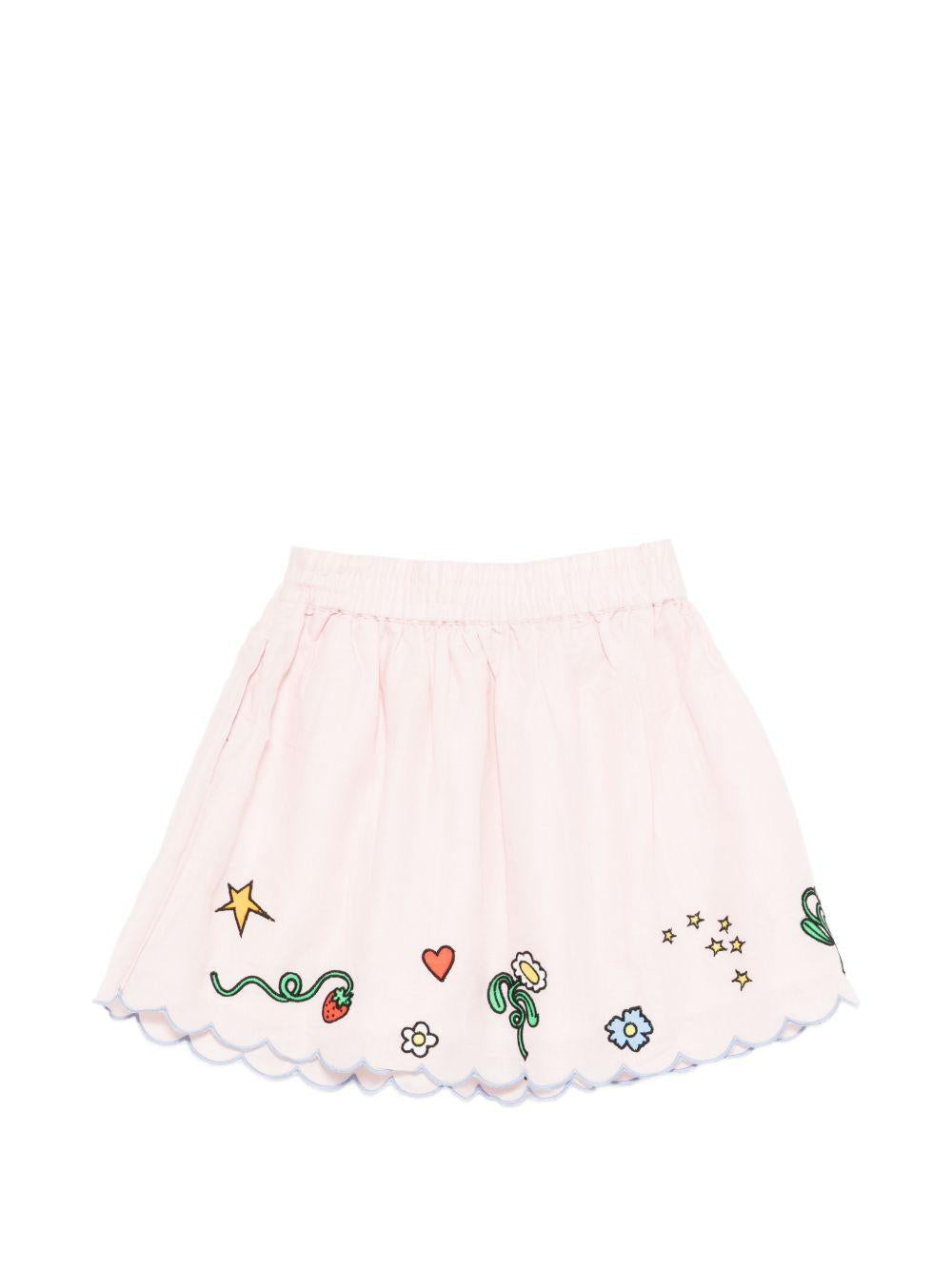 Gonna per bambina Stella McCartney Kids rosa con orlo a smerlo TY7B11 Z0138 51R STELLA McCARTNEY KIDS 