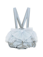 Shorts per neonata A'lapage azzurro con dettaglio fiocco sul davanti AL73B CELESTE A'LAPAGE KIDS 