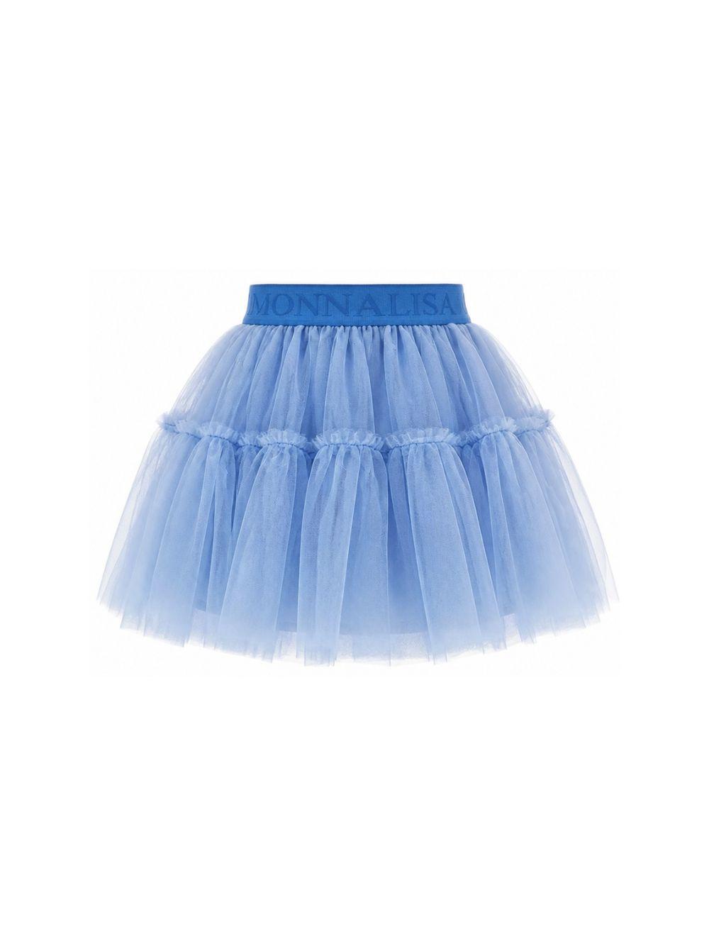 Gonna per bambina Monnalisa Kids blu con trama in tulle 17HGON T9945 0057 MONNALISA KIDS 