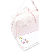 Borsa fasciatoio per neonata Moschino Kids rosa con motivo a quadri MMX056LZE10 82543 MOSCHINO KIDS 