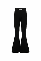 Pantaloni per bambina MSGM Kids neri con design a zampa S6MSJGPA071 110 MSGM KIDS 