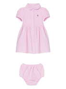 Abito per neonata Polo Ralph Lauren Kids rosa con ricamo motivo Polo Pony 310734896 001 Ralph Lauren kids 