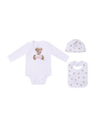 Set tutina cappellino e bavaglino per neonato Polo Ralph Lauren Kids bianco con motivo Polo Bear 310981226 001 Ralph Lauren kids 