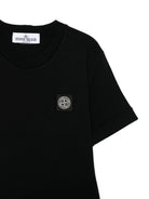 T-shirt per bambino Stone Island Kids nera con dettaglio logo L2S162100003S0047 V0029 STONE ISLAND KIDS 