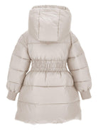 Piumino per bambina Monnalisa beige con cappuccio 17F102 6021 0003 MONNALISA 