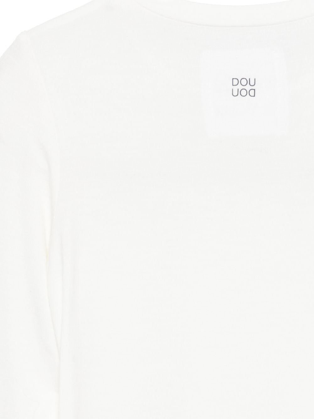 T-shirt per bambina Douuod Kids bianca con logo sul retro DZ8A10 Z4074 101 DOUUOD KIDS 