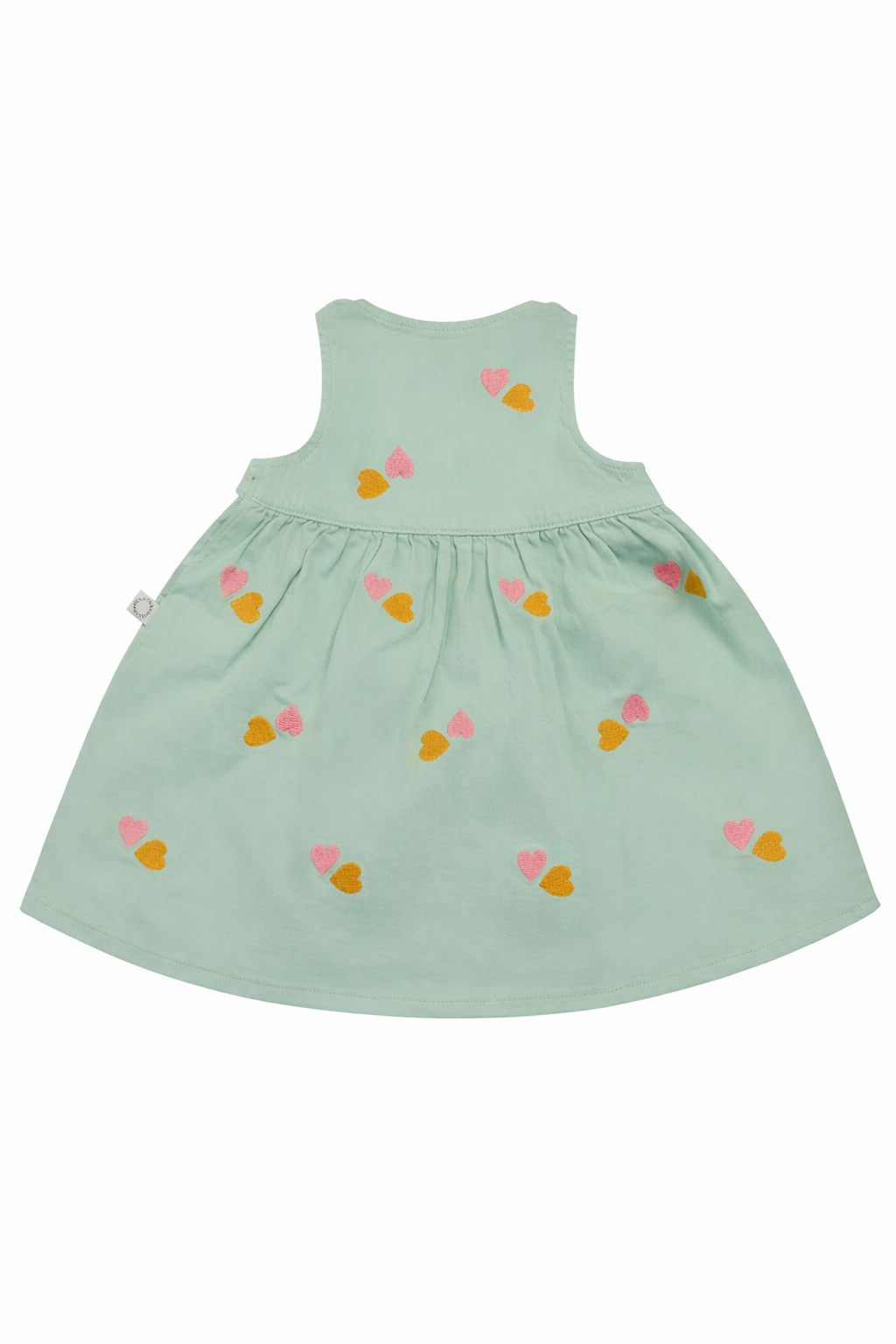 Abito per neonata Stella McCartney Kids verde con motivo a cuori TY1032 Z3454 754EM STELLA McCARTNEY KIDS 