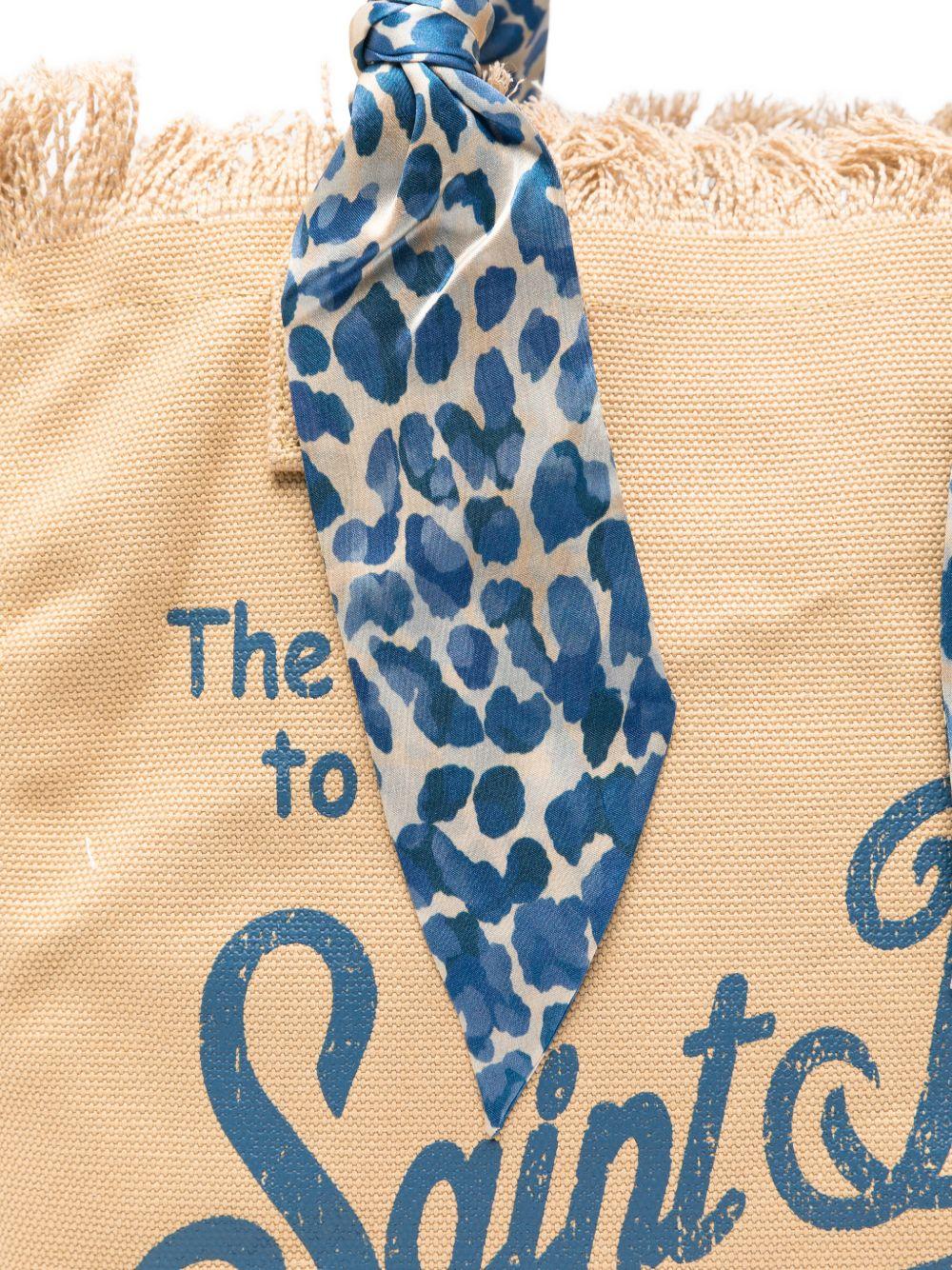Borsa Vanity MC2 Saint Barth beige con manici avvolti da foulard VANI045 09245L MC2 ST. BARTH KIDS 