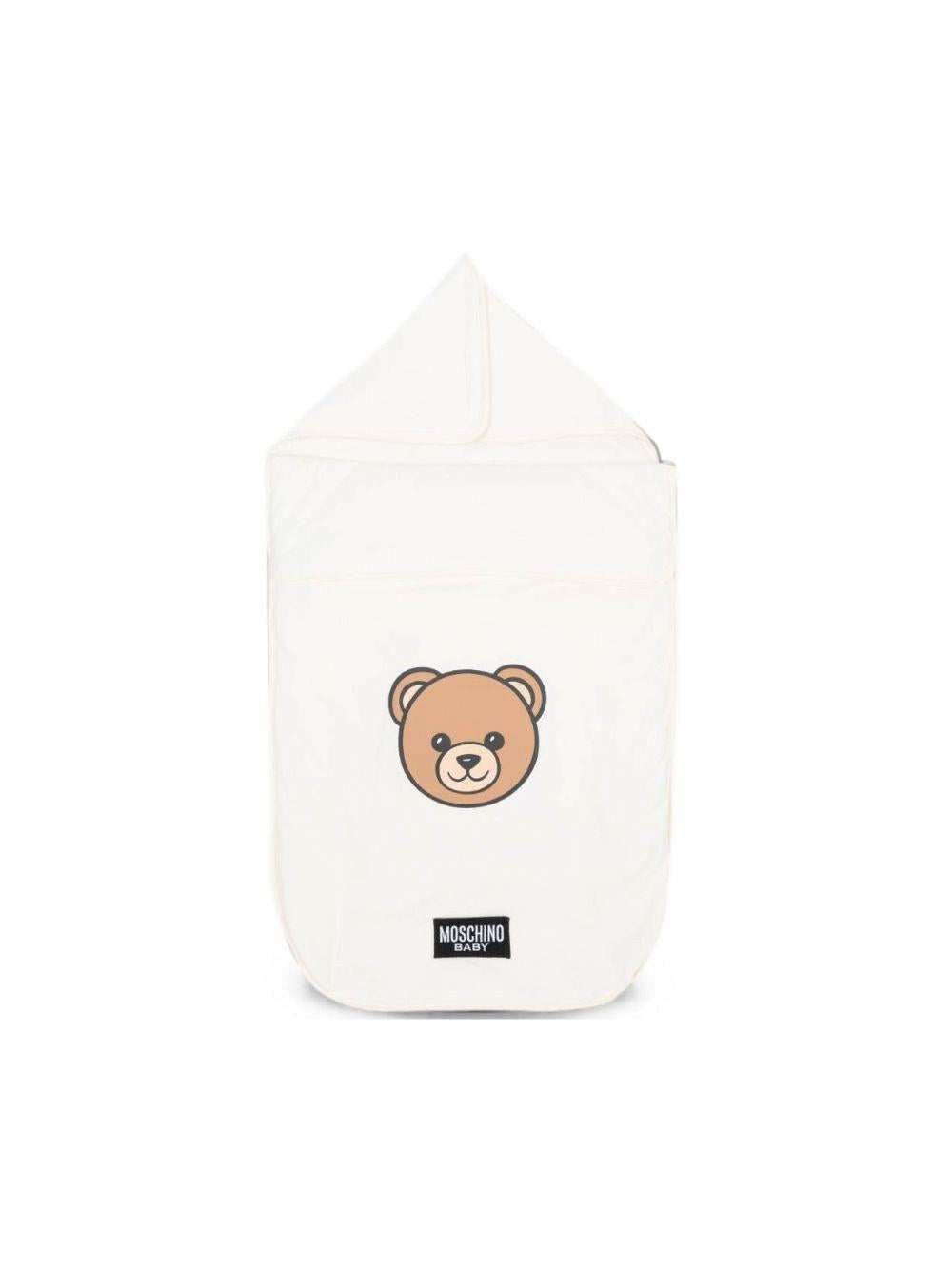 Sacco nanna per neonati Moschino Kids bianco con motivo Teddy Bear MUE00WLCA40 10063 MOSCHINO KIDS 