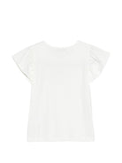 T-shirt Emila per bambina Bonpoint bianca con ruches S06GTSK00008 102 BONPOINT KIDS 
