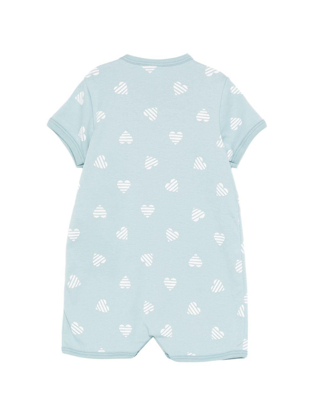 Tutina per neonato Petit Bateau azzurro con motivo a cuore A0FVD 01 PETIT BATEAU 