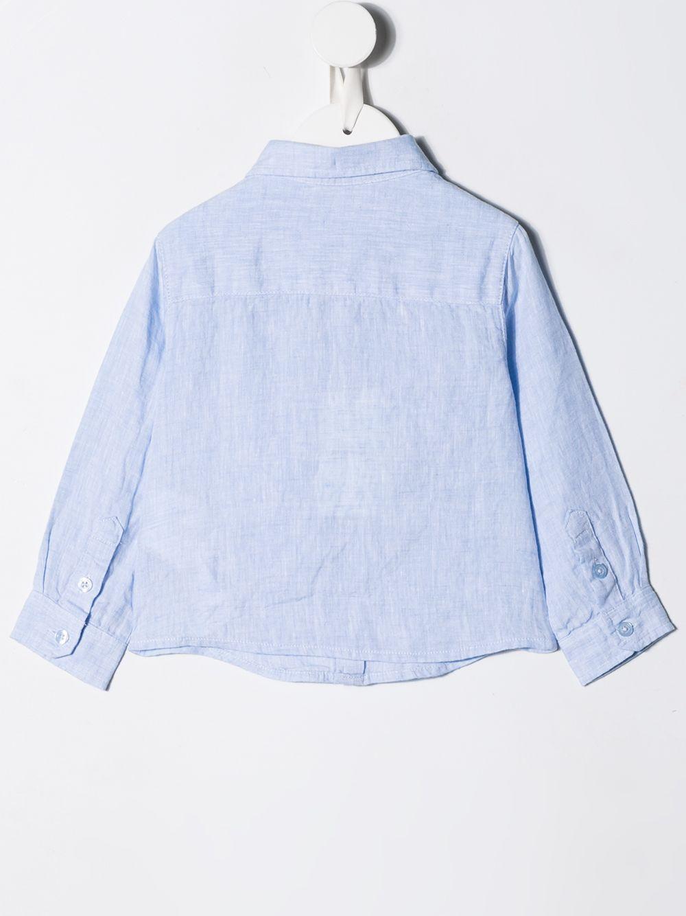 Camicia per neonato Emporio Armani Kids azzurra con logo sul davanti 8NHC02 3NEEZ 0744 EMPORIO ARMANI KIDS 