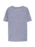 T-shirt per bambino Brunello Cucinelli Kids blu mélange BW835T158 C563 BRUNELLO CUCINELLI KIDS 