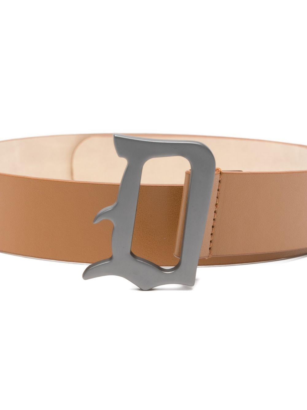 Cintura per bambino DONDUP Kids marrone con fibbia con logo DMAV002CPE020 6006 DONDUP KIDS 